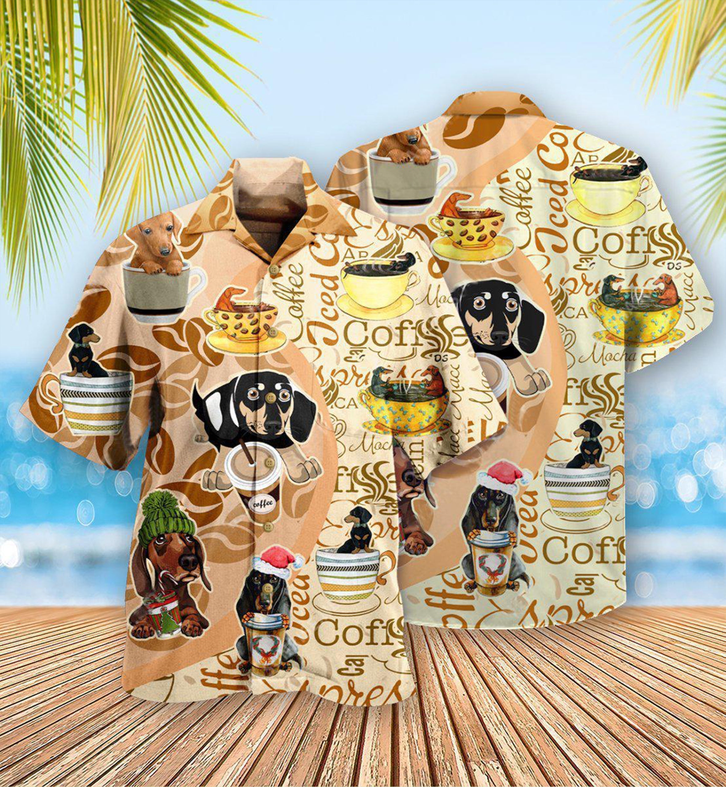Dachshund Dog Life Is Better With Dachshund And Coffee - Hawaiian Shirt