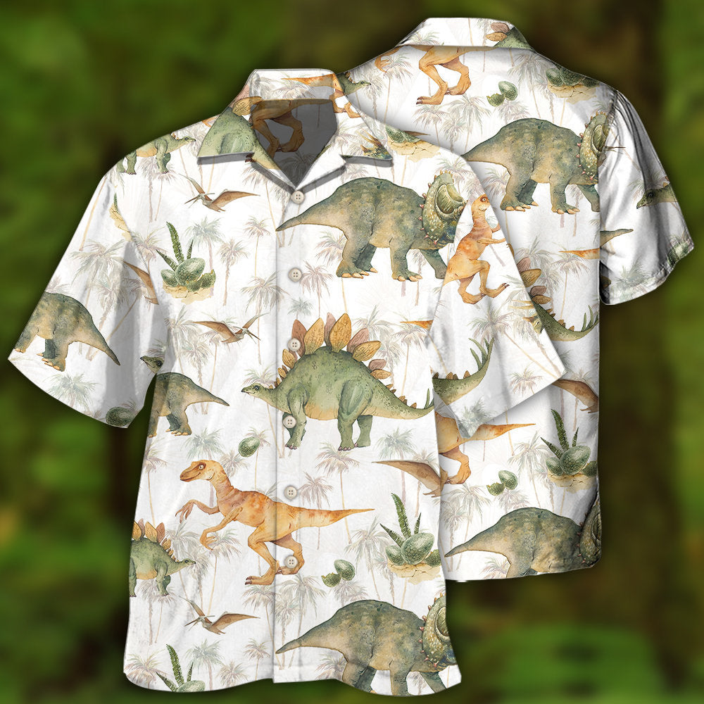 Dinosaur Strong Big Tropical Style - Hawaiian Shirt
