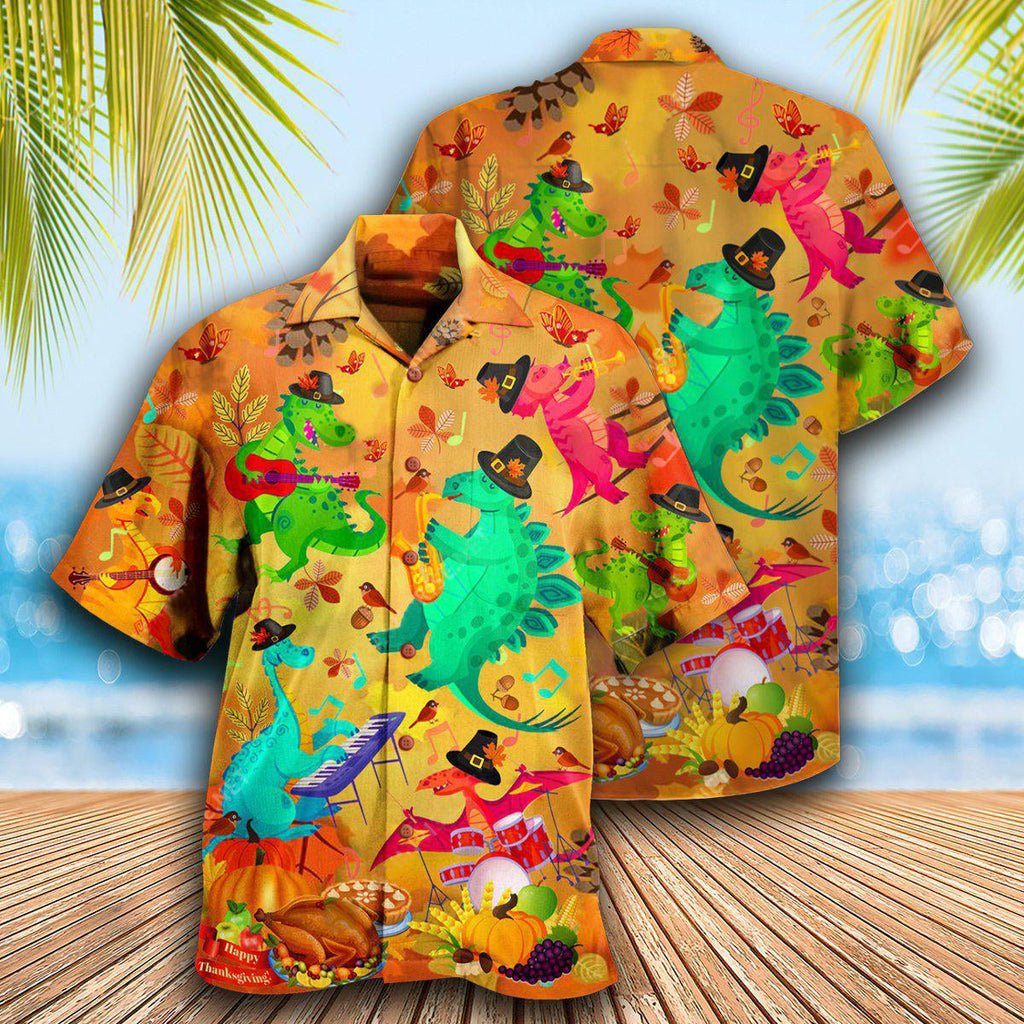 Dinosaur Funny Thanksgiving - Hawaiian Shirt