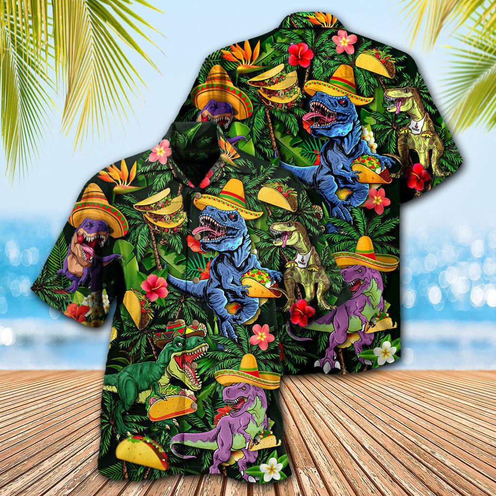 Dinosaur Taco Funny T-rex - Hawaiian Shirt