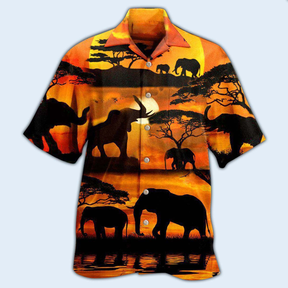 Elephant You're Stronger Than You Think In Yellow Sky - Hawaiian Shirt