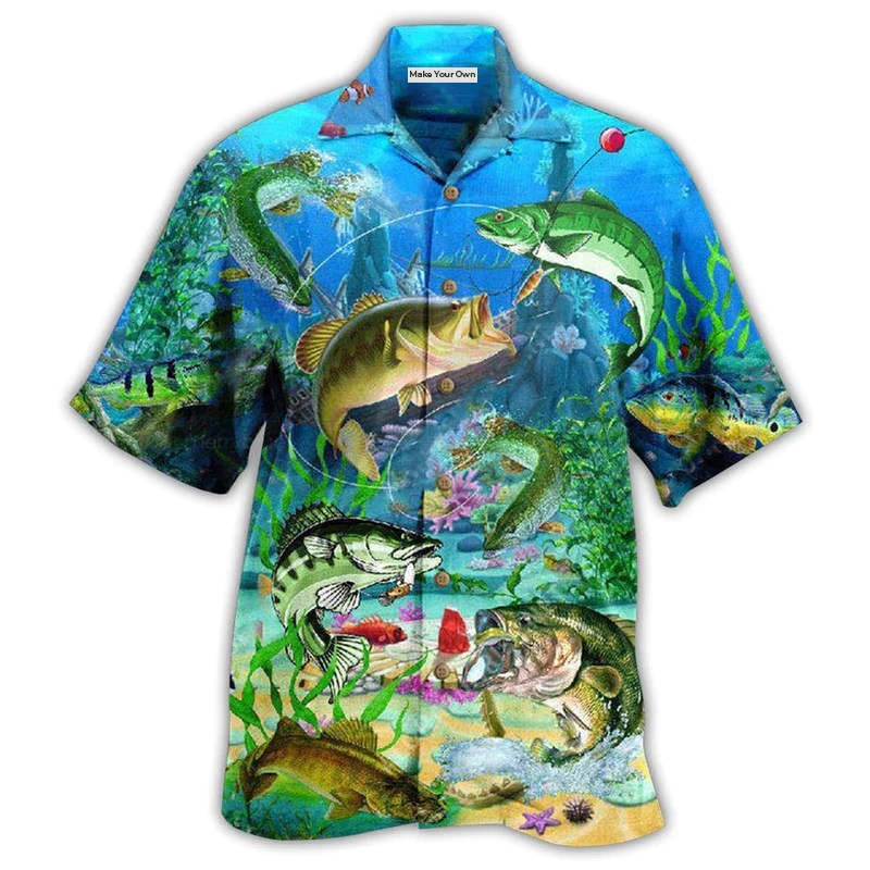 Fishing Real Men Do Fishing Blue Ocean - Hawaiian Shirt