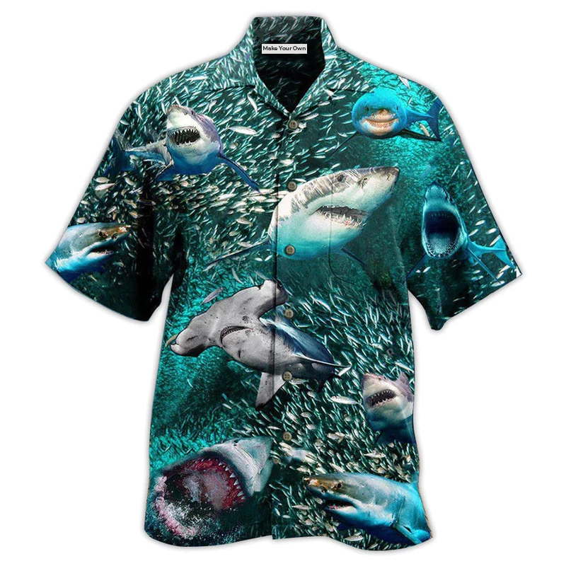 Shark In A World Full Of Fish Be A Shark - Hawaiian Shirt