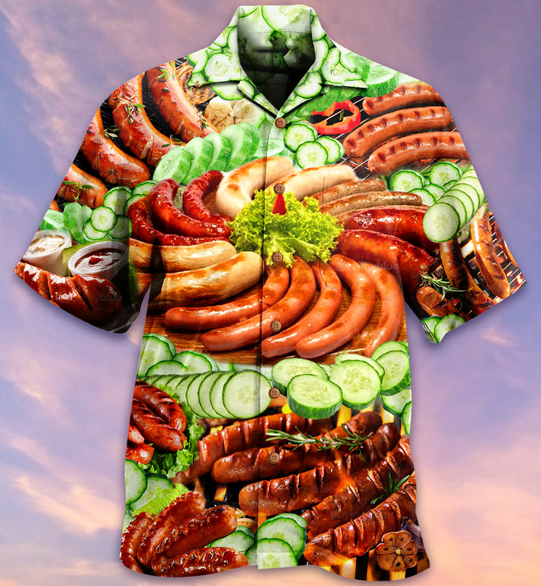 Food Life Is Better With Hot Dog Salad - Hawaiian Shirt