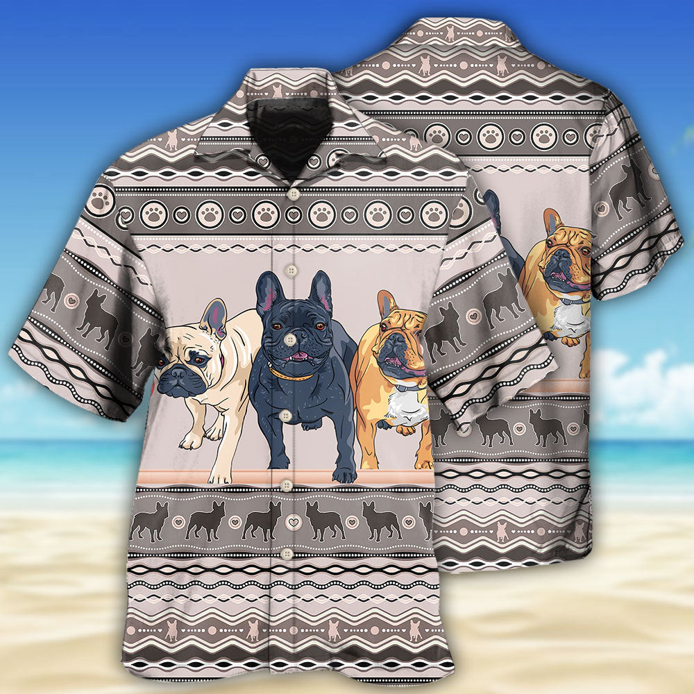 French Bulldog Lovely Pattern - Hawaiian Shirt