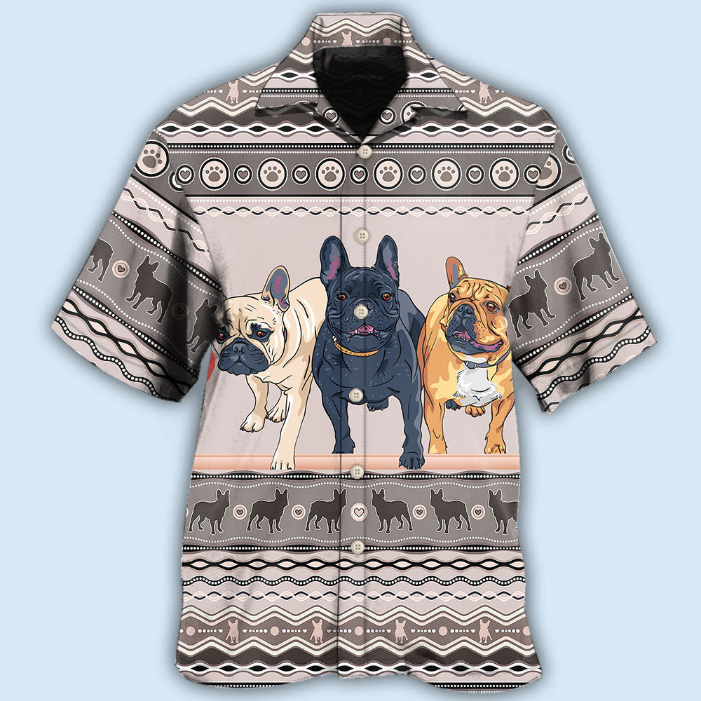 French Bulldog Lovely Pattern - Hawaiian Shirt