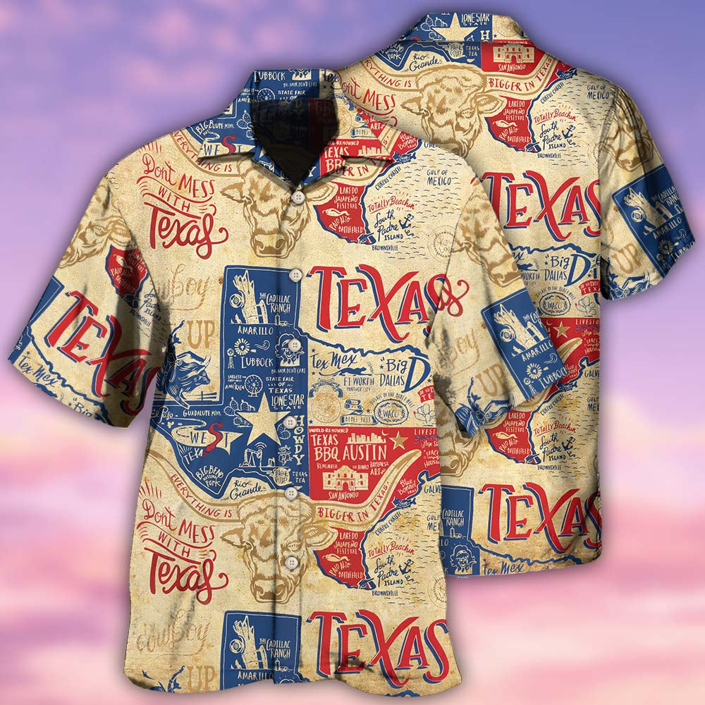 Texas Peace Life Style Don't Mess - Hawaiian Shirt
