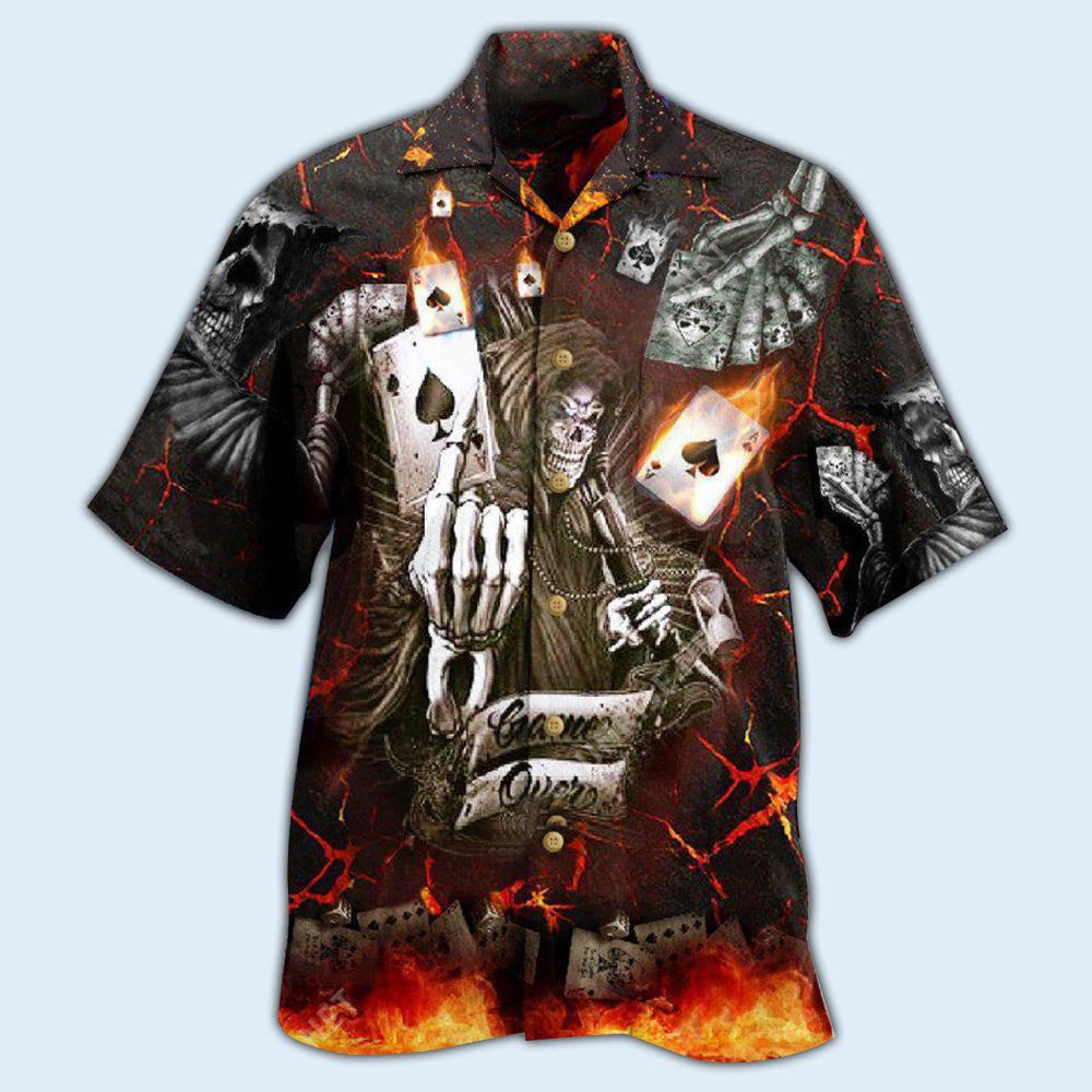 Gambling Card Game Over Cool - Hawaiian Shirt