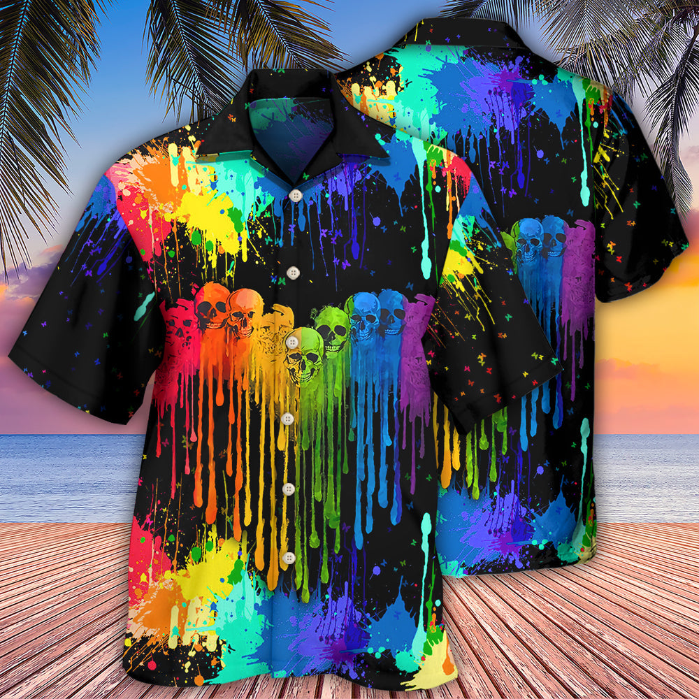 LGBT Heart Skull Style - Hawaiian Shirt