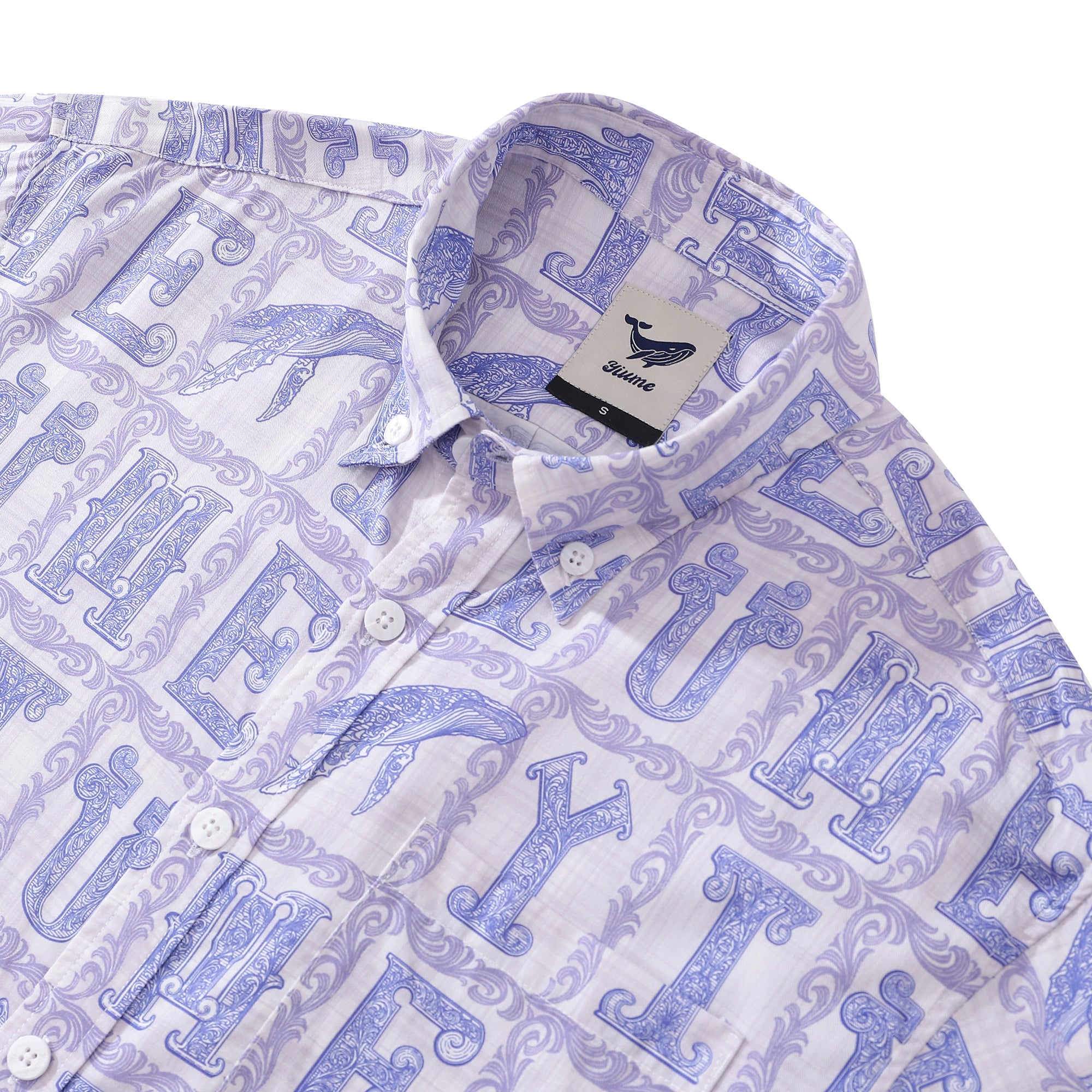 Men's 1970s Vintage Hawaiian Shirt Yiume Print Button-down Short Sleeve Aloha Shirt Tencel™ Yiume (tencel™) By Sun