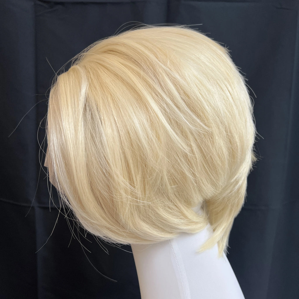 Ashely Short Blonde Synthetic Lace Wigs 13*4 Lace Front Wig for Man Nature Hairline High Temperature Fibers Boy Cosplay Wig