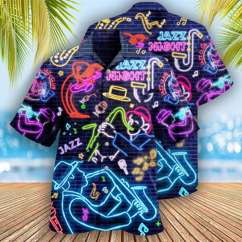 Saxophone Love Neon - Hawaiian Shirt