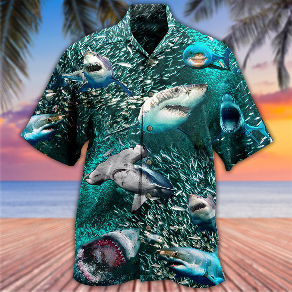 Shark In A World Full Of Fish Be A Shark - Hawaiian Shirt