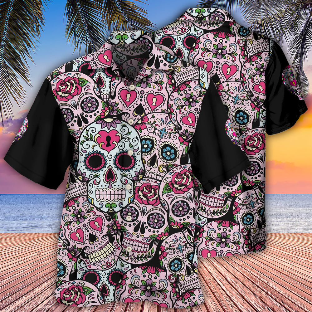 Sugar Skull Amazing Pink - Hawaiian Shirt