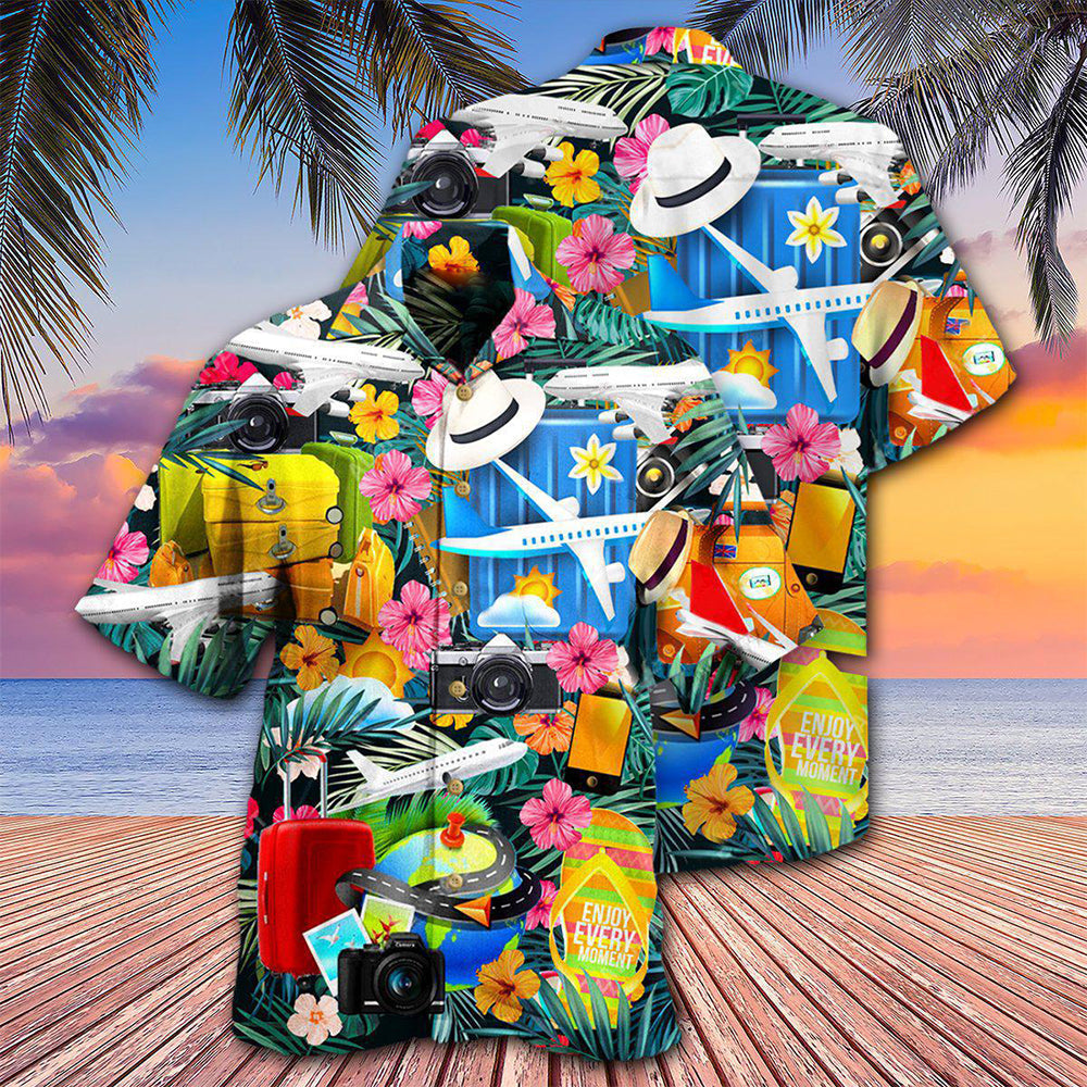 Airplane Take Your Flights Go Anywhere With Lovely Flower - Hawaiian Shirt