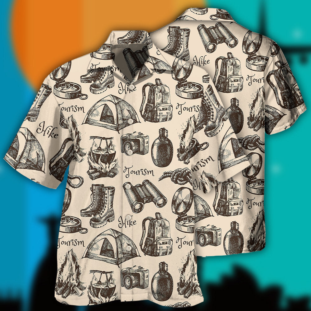 Hiking Gear Vintage Tourism - Hawaiian Shirt