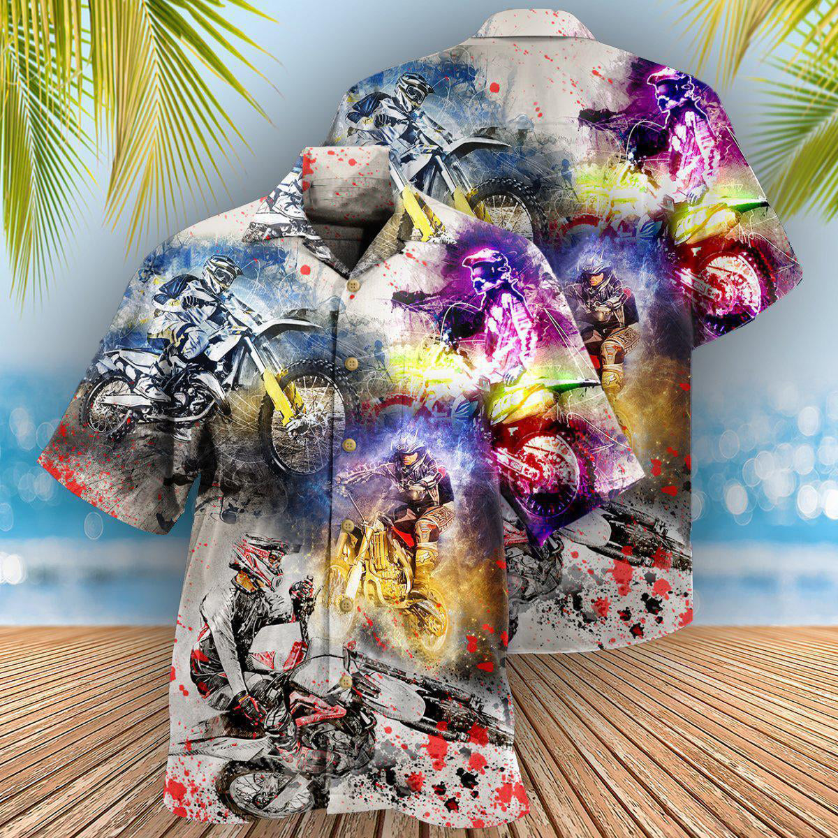 Motorcycle Where The Road Ends The Fun Begins Mix Color - Hawaiian Shirt