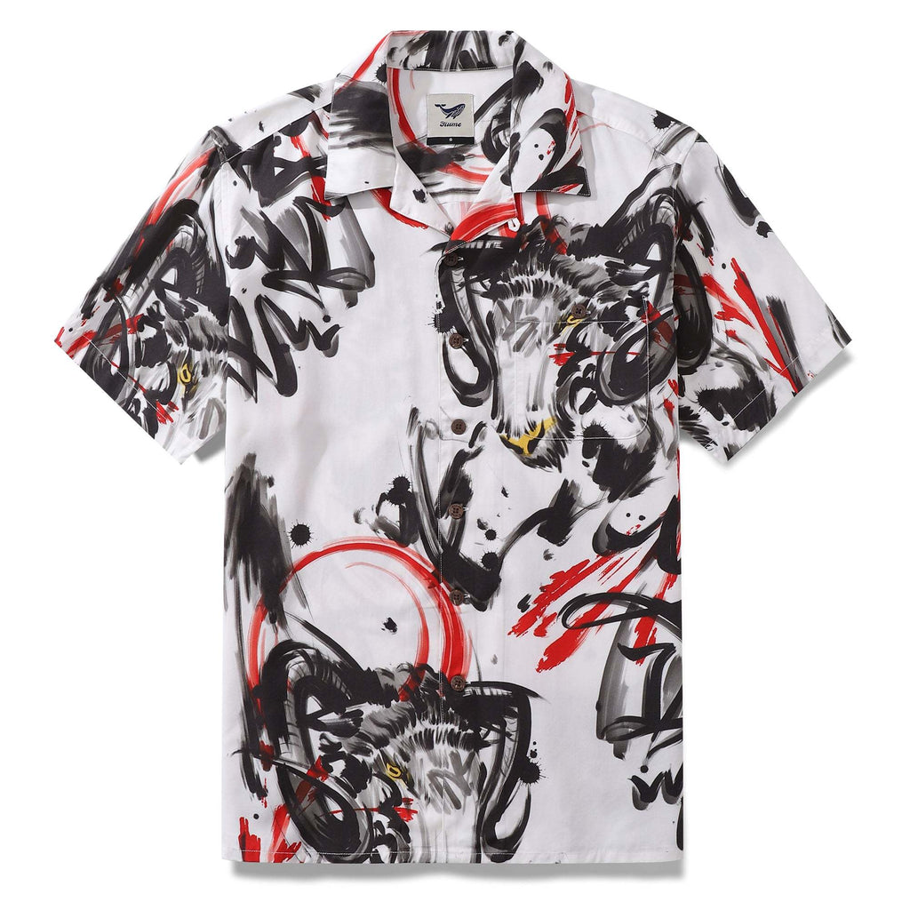 Hawaiian Shirt For Men Aries Shirt Camp Collar Tencel™ The 12 Zodiac Signs By Sun