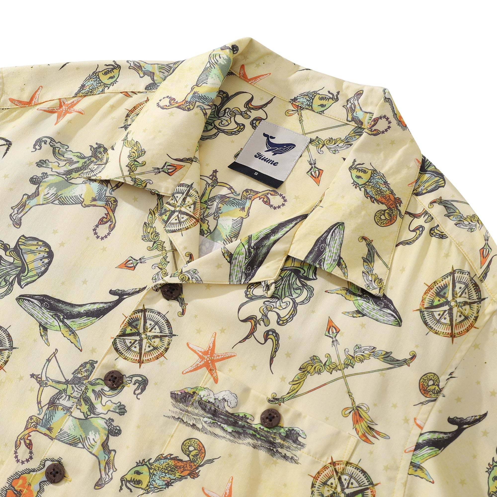 Hawaiian Shirt For Men Sagittarius Shirt Camp Collar Tencel™ The 12 Zodiac Signs By Cigar