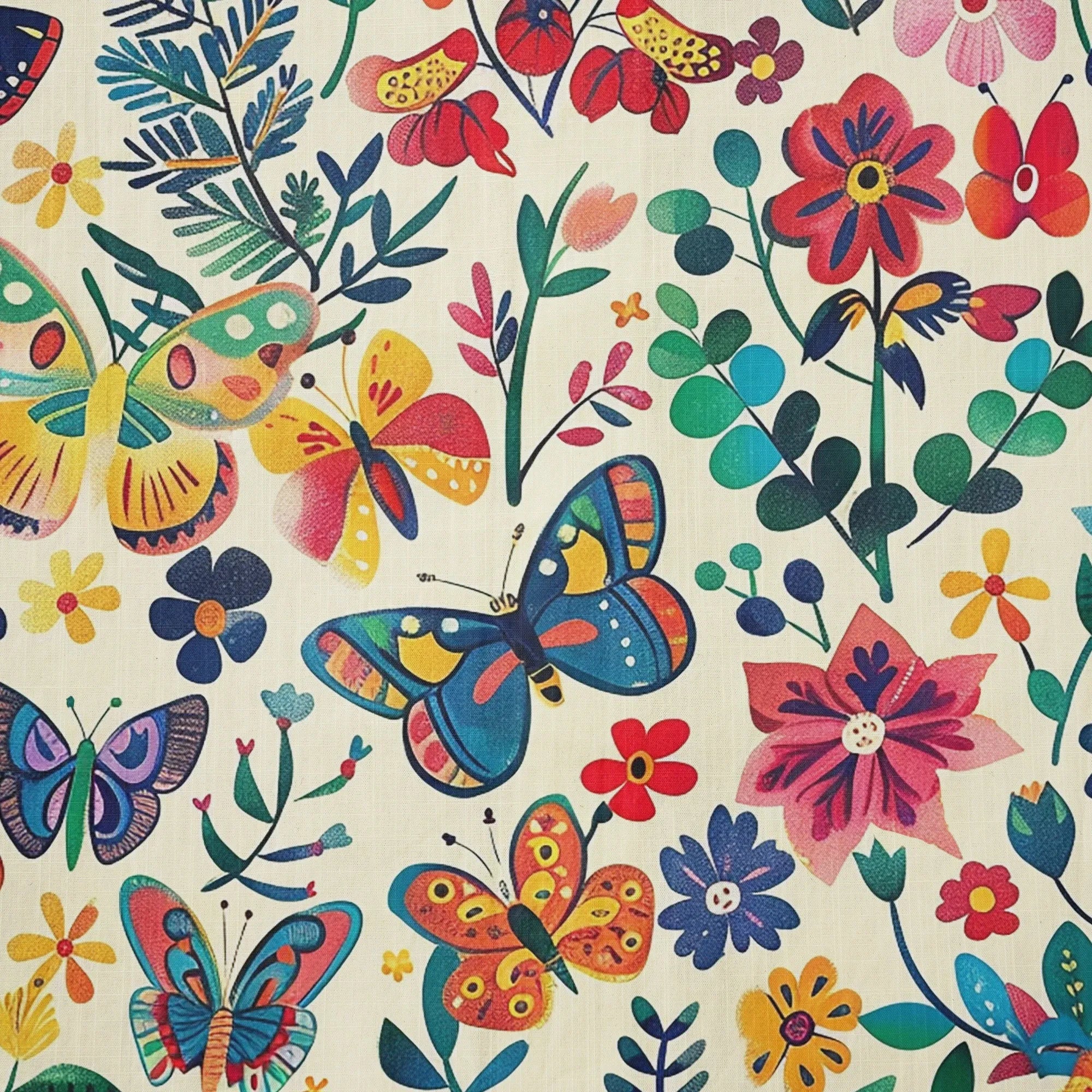 Chemise hawaïenne pour hommes LeosWare® à manches courtes avec boutons 100 % coton beige Aloha Butterflies Whispers In Full Bloom par Ann