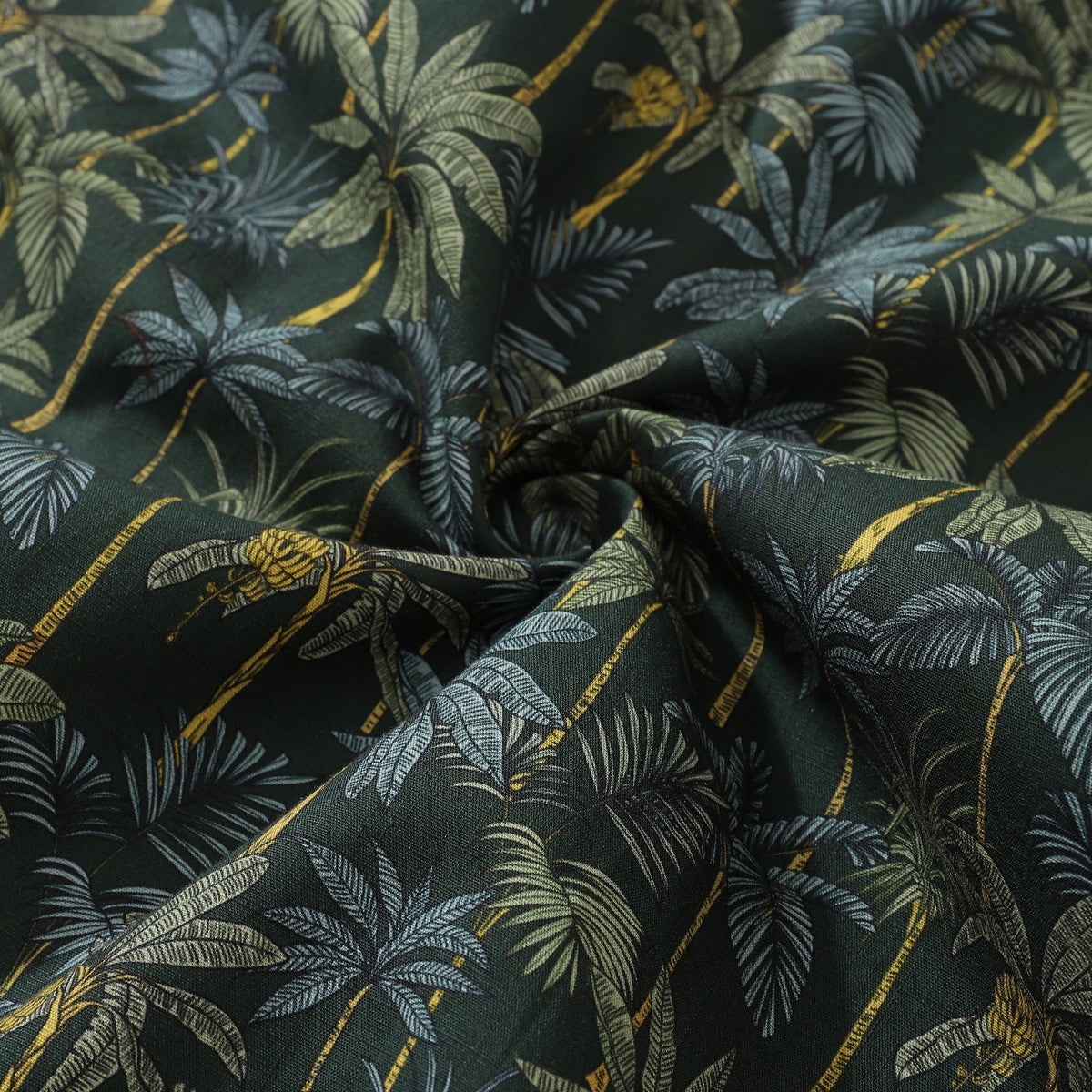 1950s Tropical Hawaiian Shirt For Men Rainforest Print Cotton Button Down Short Sleeve Shirt Tropical Rainforest By Sherry