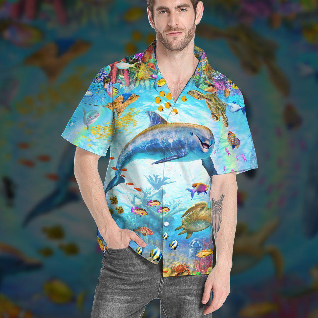 Dolphin Life In The Beautiful Ocean - Hawaiian Shirt