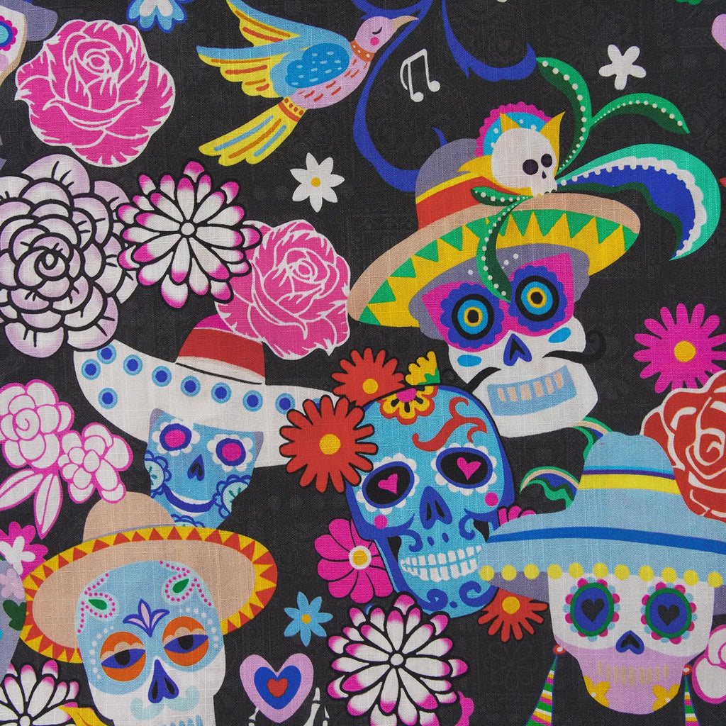 Men's Hawaiian Shirt Short Sleeve Button-down 100% Cotton Aloha Colorful Skull Carnival Mexico-Inspired By Huan huan