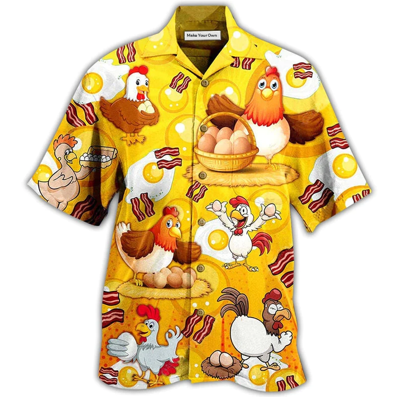 Chicken The Pet That Poops Breakfast - Hawaiian Shirt