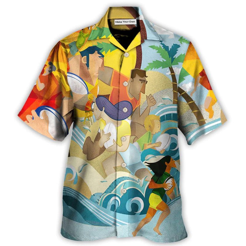 Rugby Beach Sports Beach Rugby Family Fight - Hawaiian Shirt