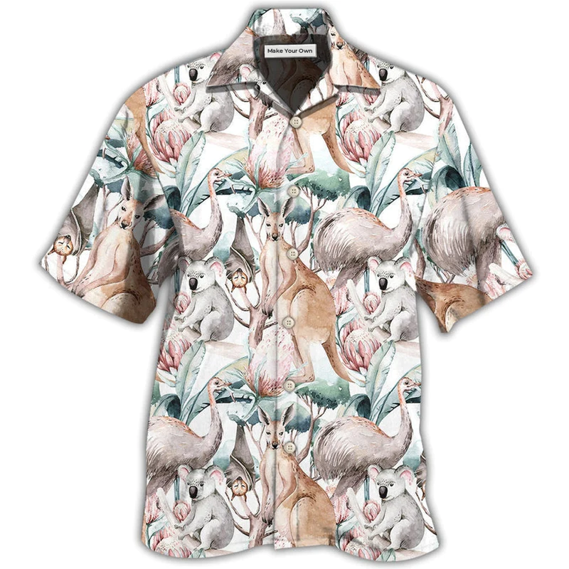Kangaroo Animals Lovely Kangaroo - Hawaiian Shirt