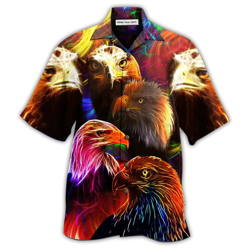 Eagle In Farm Mix Neon - Hawaiian Shirt