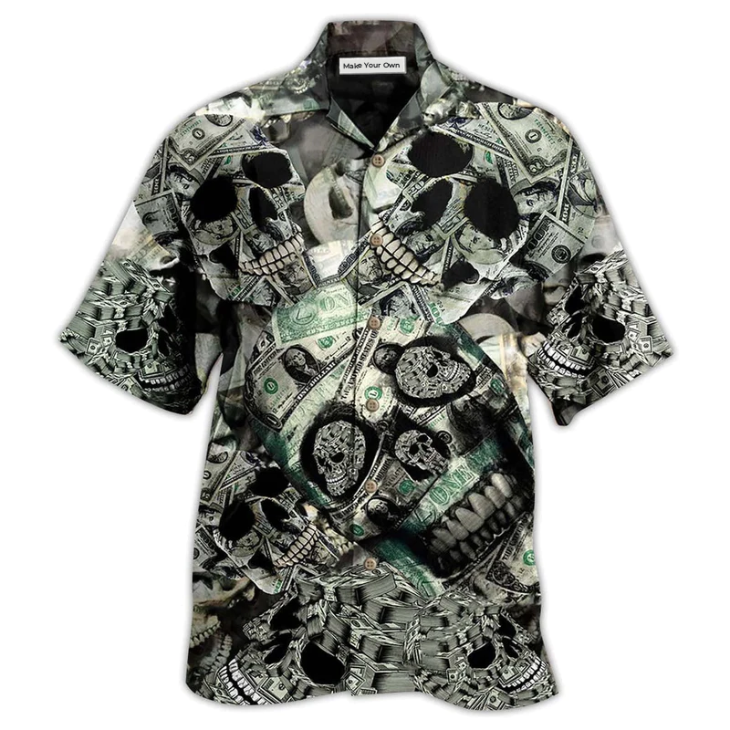 Skull Love Money - Hawaiian Shirt