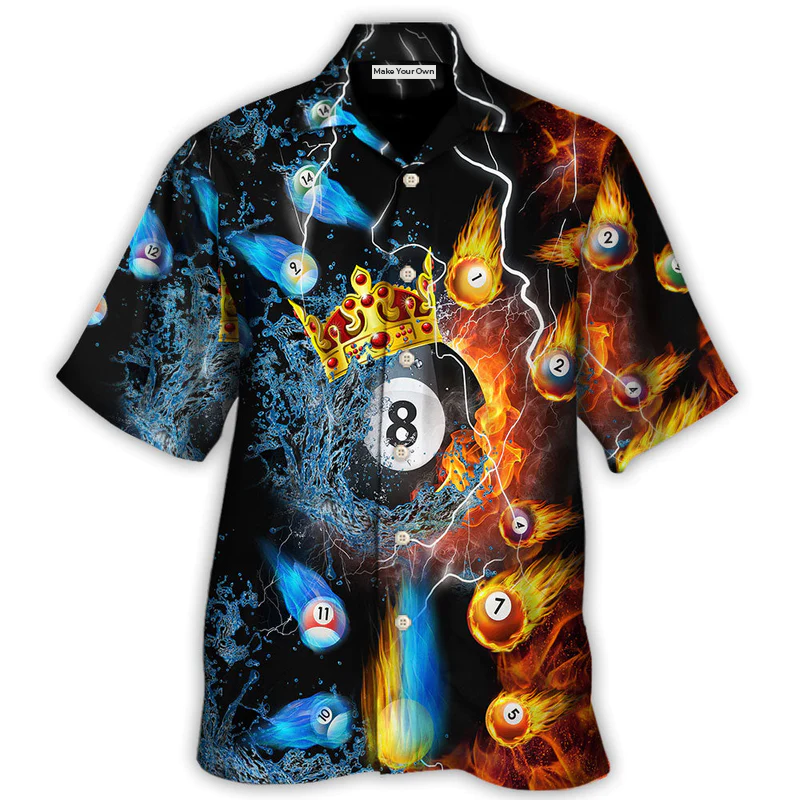 Billiard Fire And Water No 8 - Hawaiian Shirt