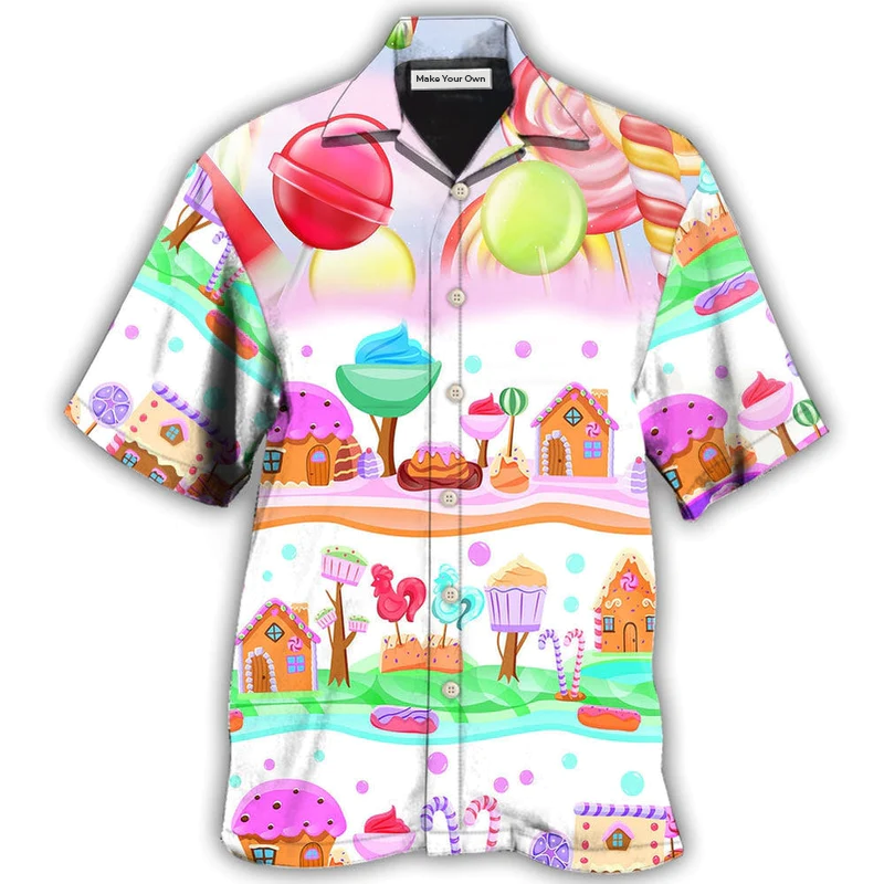 Food Dessert Colourful Cookies Candy Lolipop - Hawaiian Shirt