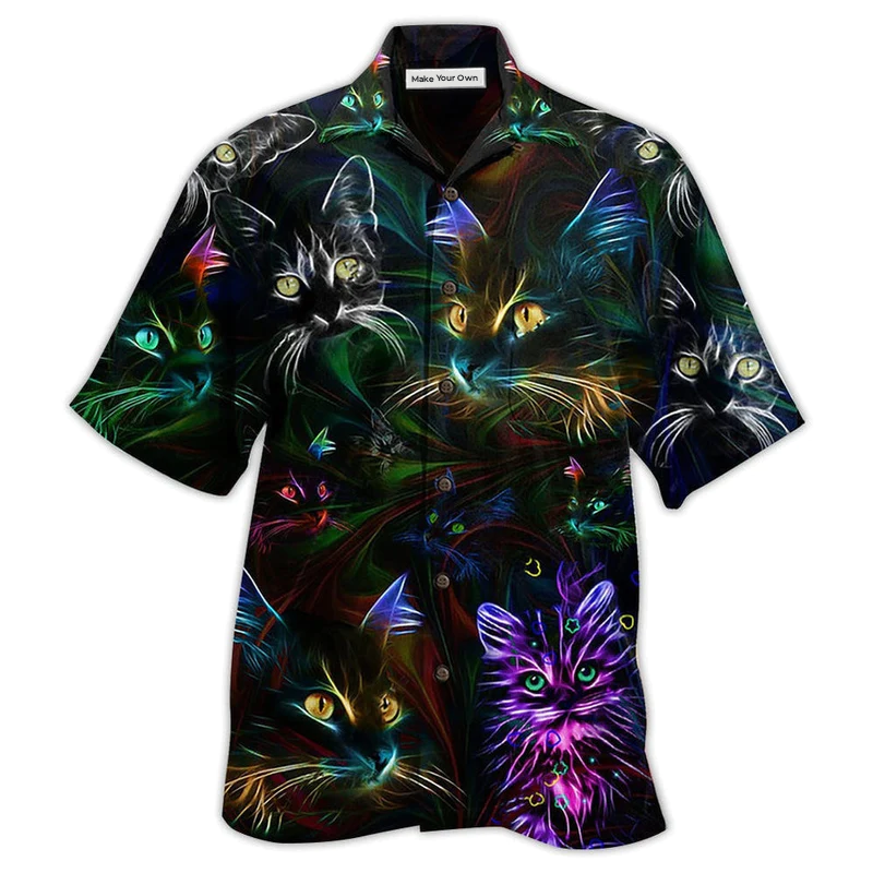 Cat Lovely Don't Care - Hawaiian Shirt