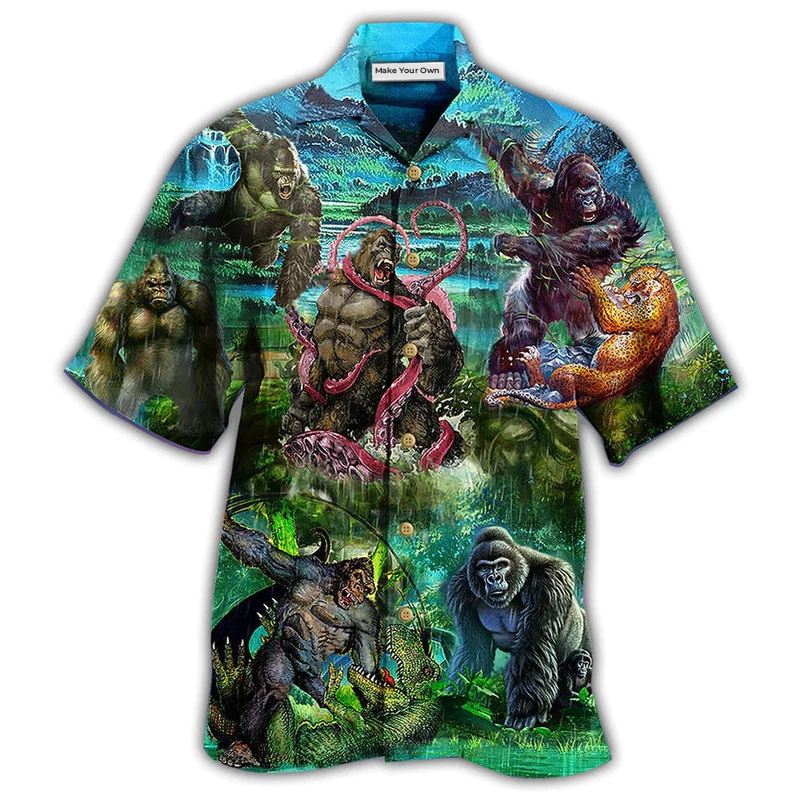Gorilla Is The King Of The Jungle Cool - Hawaiian Shirt