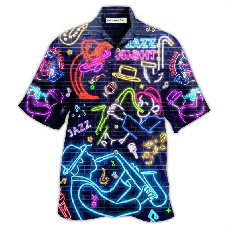 Saxophone Love Neon - Hawaiian Shirt