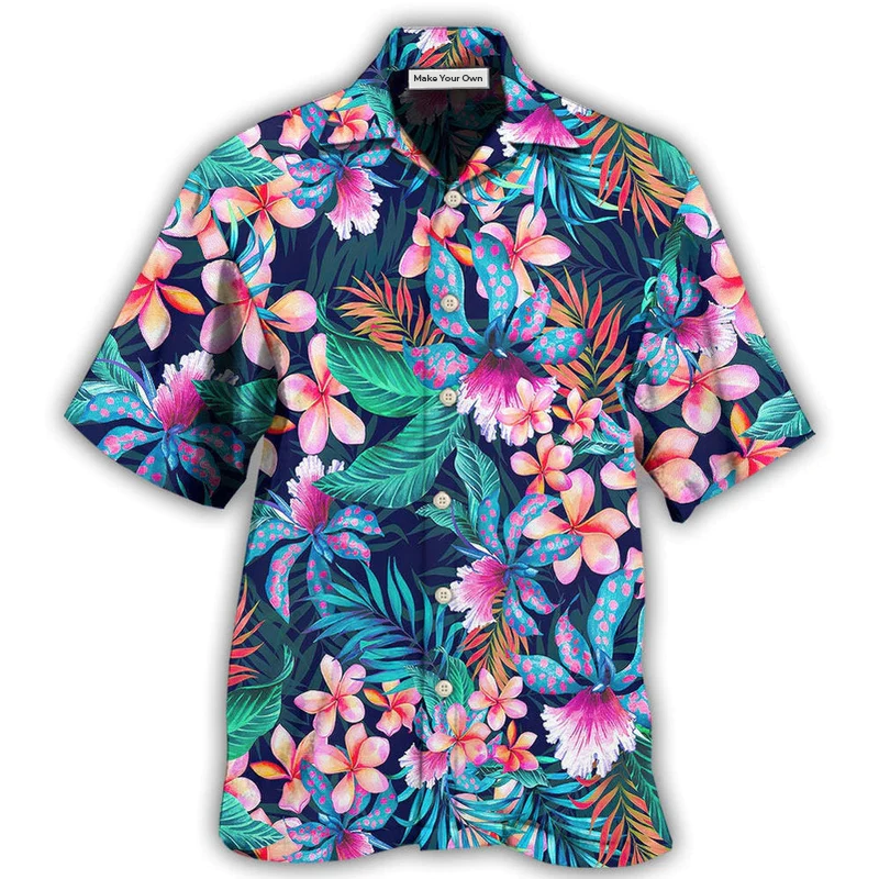 Flower Tropical Floral Aloha Summer Time - Hawaiian Shirt
