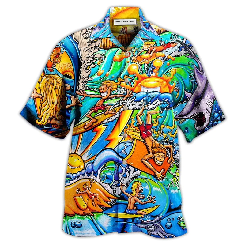 Surfing Happy Life - Hawaiian Shirt