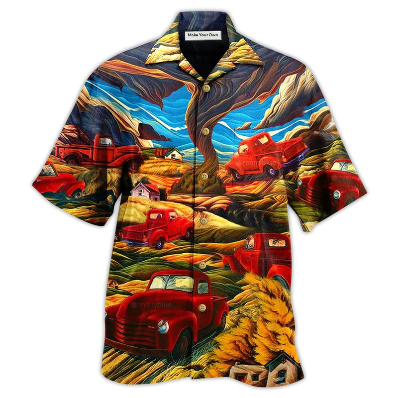 Car Love Red Mountain - Hawaiian Shirt
