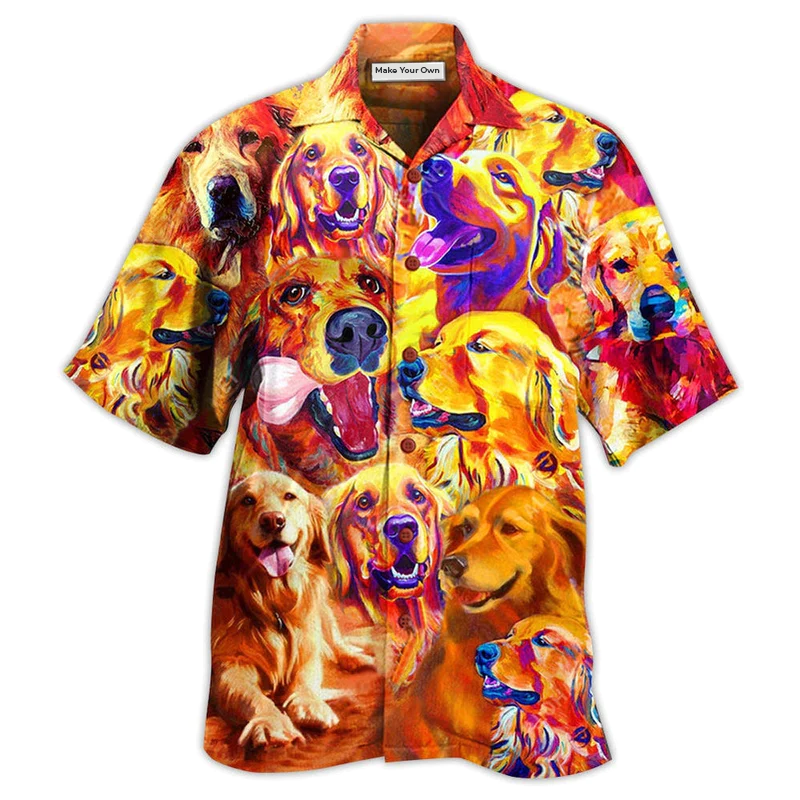 Golden Retriever Dad Ever - Hawaiian Shirt