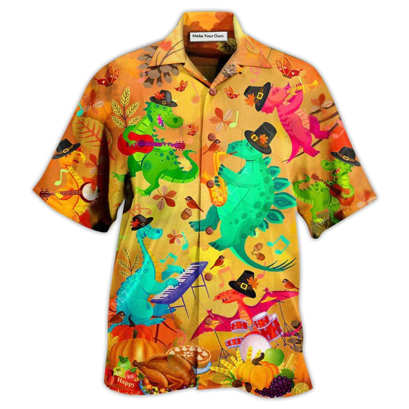 Dinosaur Funny Thanksgiving - Hawaiian Shirt