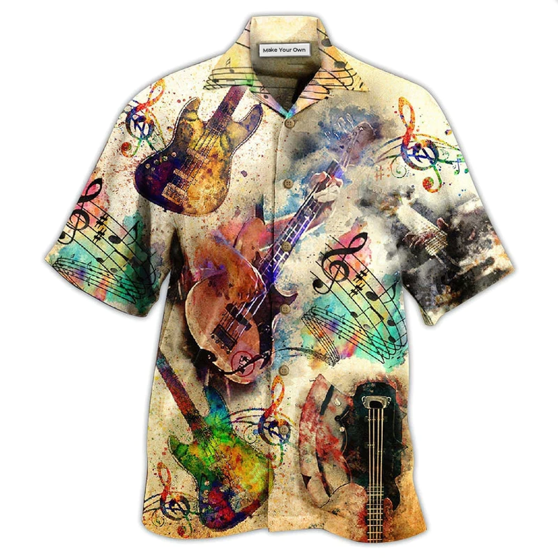 Guitar Music Bass Its Like Guitar But Way Cooler Bass Guitar - Hawaiian Shirt