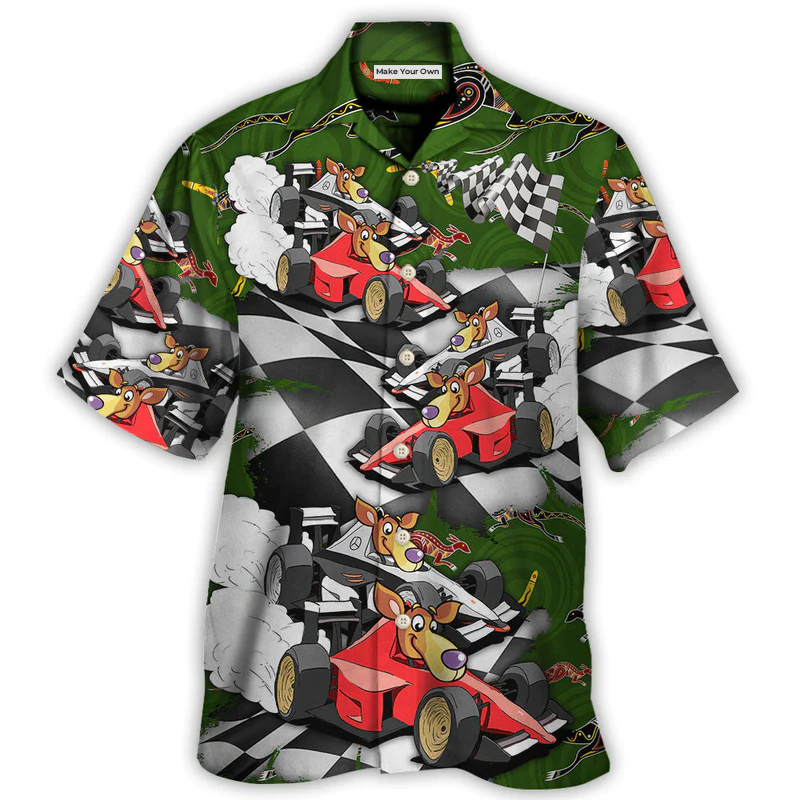 Kangraroo Racing Formula One Car Racing Australian Vibe - Hawaiian Shirt