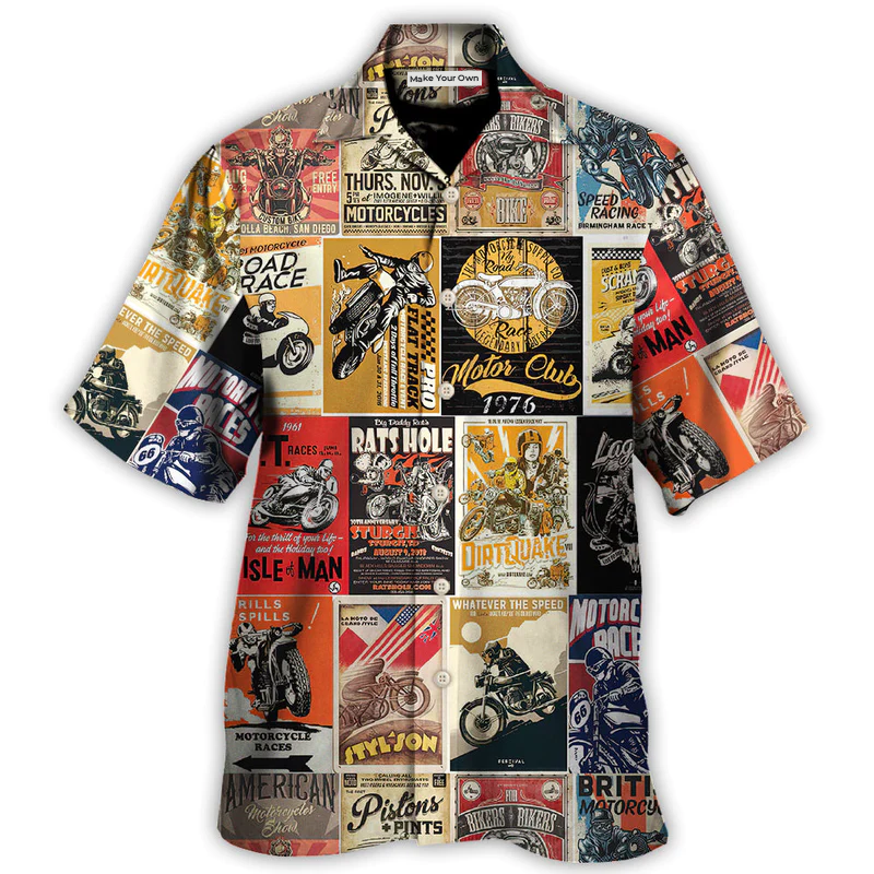 Motorcycle A Bike On The Road Is Worth Two In The Shed - Hawaiian Shirt - Hawaiian Print