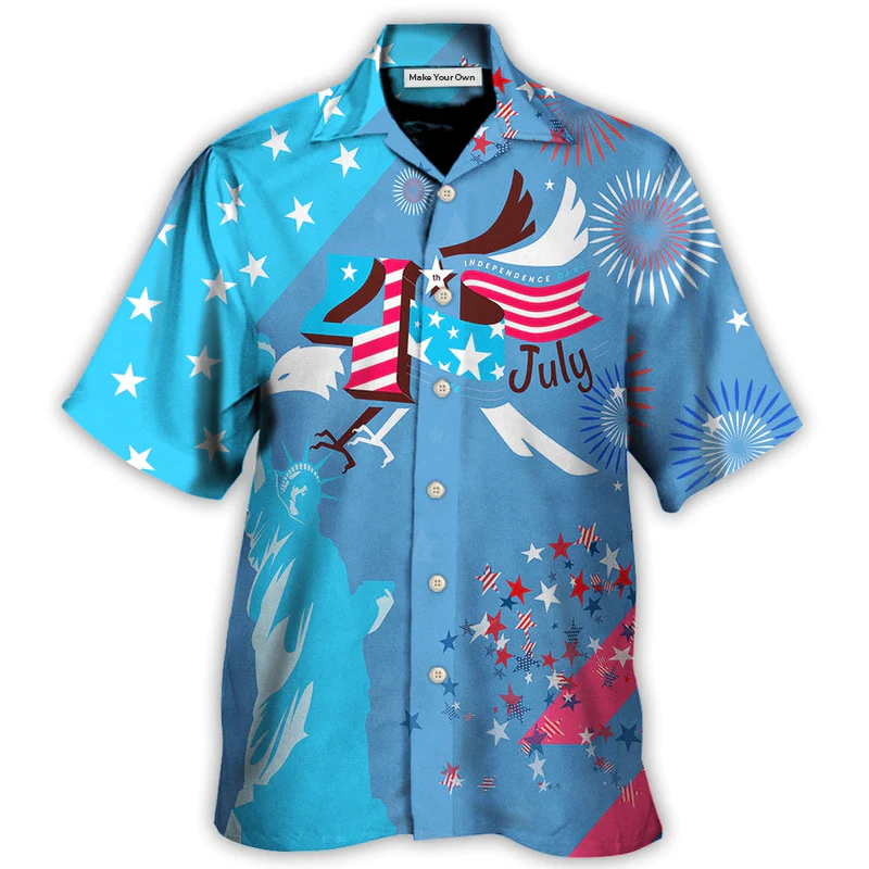 America Independence Happy Day Fourth Of July - Hawaiian Shirt