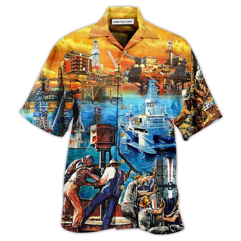 Oil Field Drill Till It Squirts Oil Field - Hawaiian Shirt