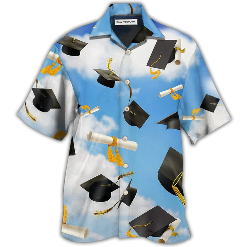 Graduation Paper Blue Sky - Hawaiian Shirt