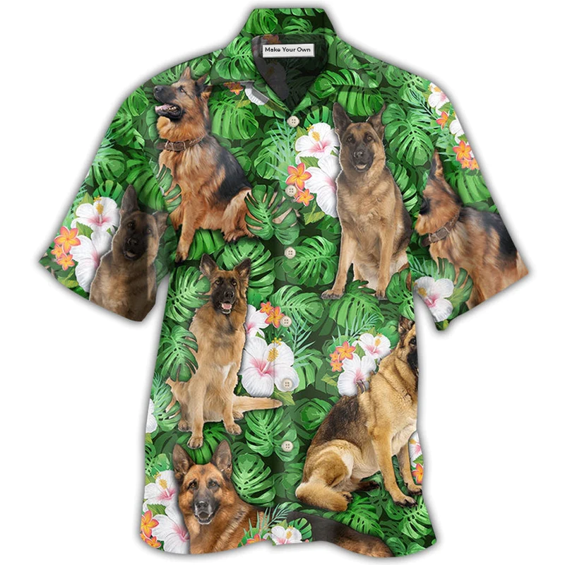 German Shepherd Dog Lover Tropical Life Cool Style - Hawaiian Shirt