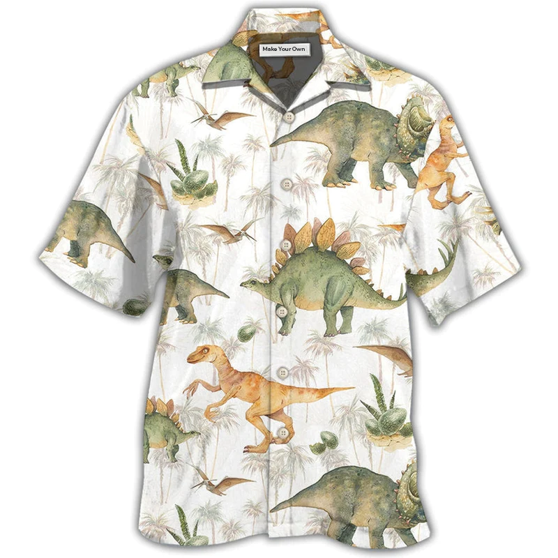 Dinosaur Strong Big Tropical Style - Hawaiian Shirt